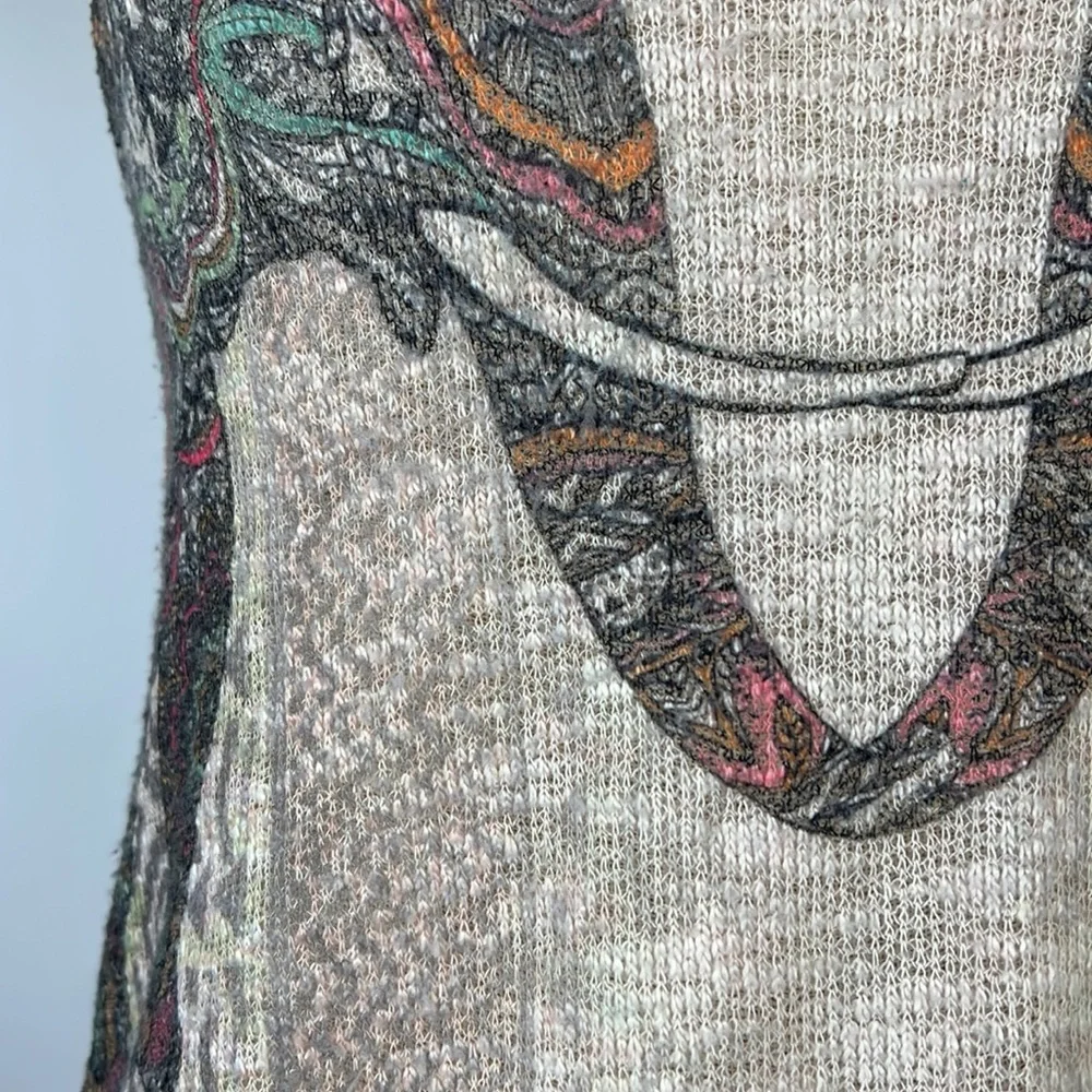GINGER G from Anthropologie knit tank elephants tan and black S - Picture 6 of 7